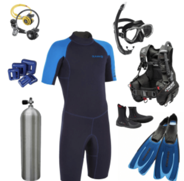 Rental Dive Set During Trip