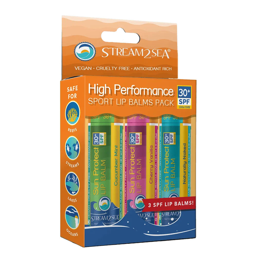 Stream2sea SPF 30 Performance Lip Balms - 3 Pack